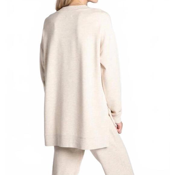 NEW THREAD & SUPPLY scarlett long sleeve top in oatmeal - Picture 2 of 3